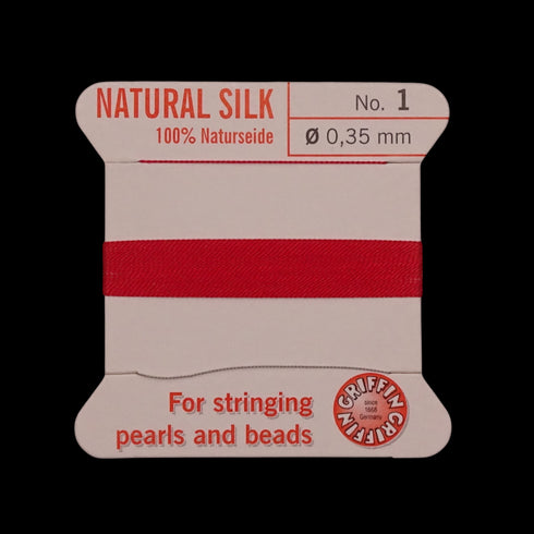 Griffin Silk Thread Red No. 1 - 0.35mm